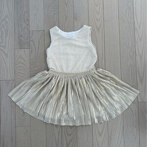 💖Children’s Place Girls Gold Sparkle and Shimmer Sleeveless Dress